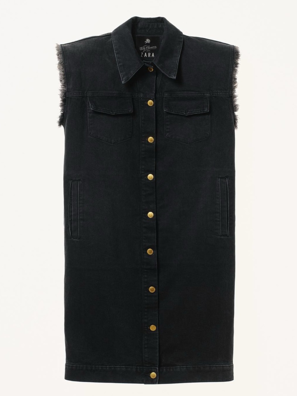 WILLY CHAVARRIA X ZARA SLEEVELESS DENIM DRESS - Picture 2 of 10